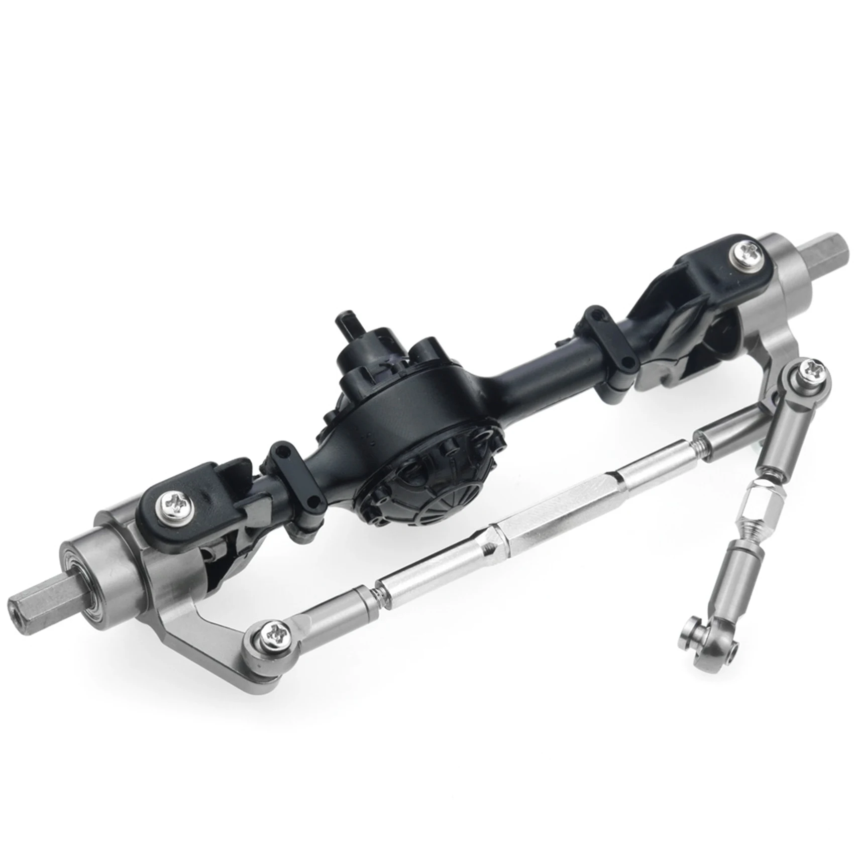 ODIES-2 مجموعة كأس التوجيه المعدني بدوره كأس عدة ل WPL C14 C24 C34 C44 B14 B1 B16 B24 B36 MN D90 D91 MN99S RC قطع غيار السيارات، أسود