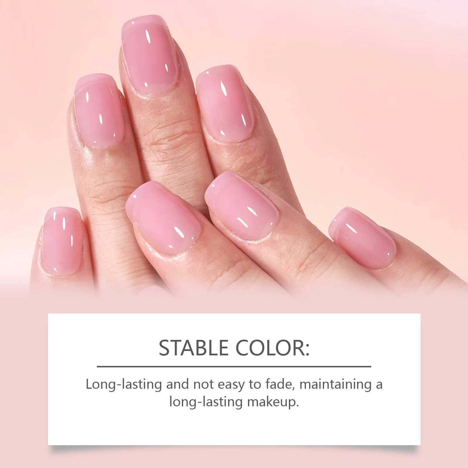 roze nagelvloeistof decoratie nagelkleur zacht voedt nagel natuurlijke glans dagelijkse verzorging lange slotkleur sneldrogende nagelvloeistof