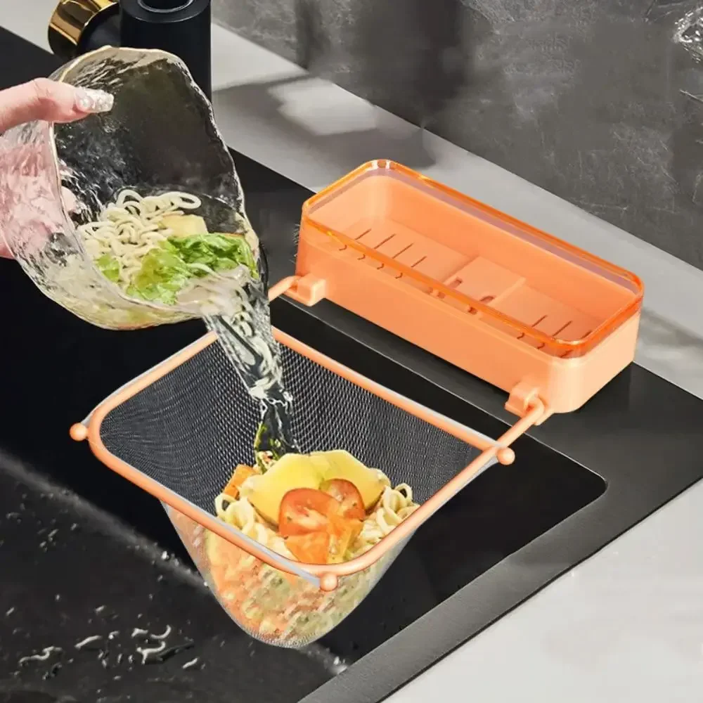 

Kitchen Home Sink Suction Filter Net Drain Strainer for Dishwashing Leftover Food Blocking Drainage Rack