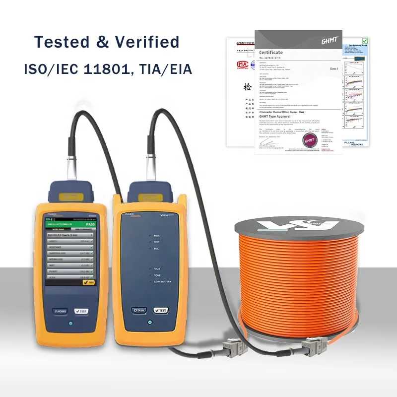 2025 hete verkoop Linkwylan Hi-Speed LSZH Cat7 SFTP-kabel 23AWG massieve draden afgeschermde netwerkinstallatie LAN ondersteunt 4PPoE Communi