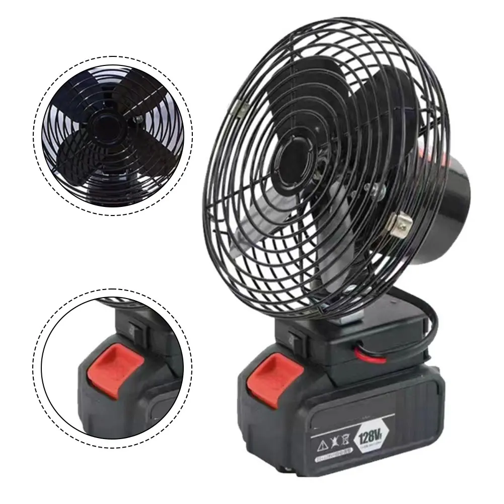 Портативный вентилятор с литиевой аккумуляторной батареей и интерфейсом Dayi, подходящий для кемпинга и походов на открытом воздухе.