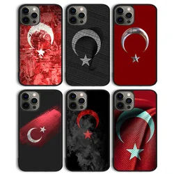 터키 터키 국기 전화 케이스 뒷면 커버 iPhone 16 15 SE2020 14 13 11 12 Pro Max mini XS XR X PlusS Shell Coque