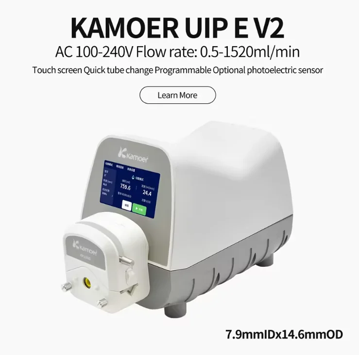 

Перистальтический насос Kamoer с высоким расходом, Wi-Fi AC100-240V UIP E, шаговый дозирующий насос с ножным переключателем RS485 для лаборатории и наполнения 7,9x11,1 ​