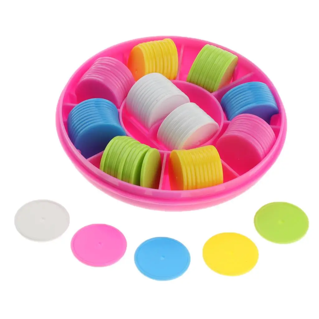 100pcs Math Counters - Multi-Color Round Counting Chips Math