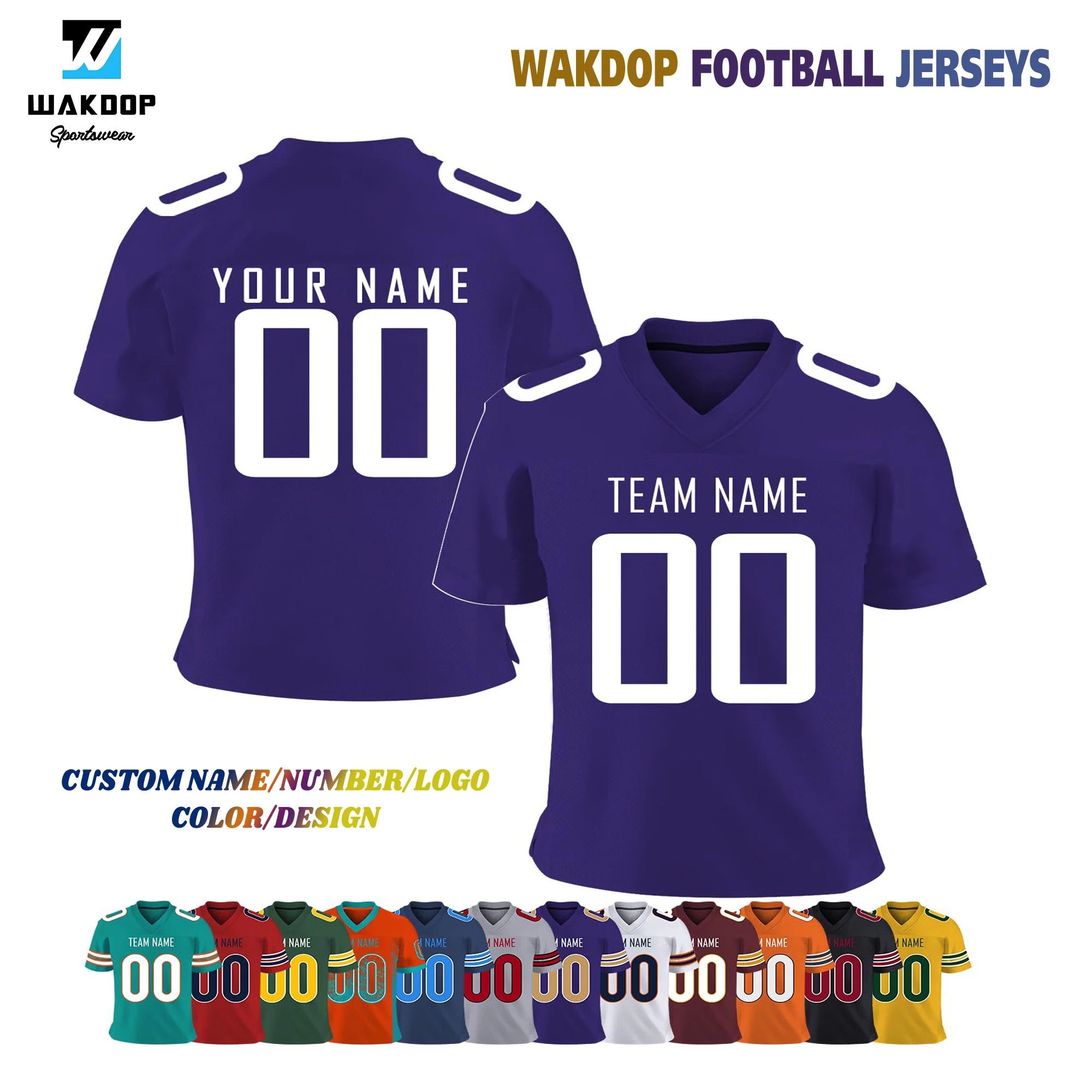Custom Football Jersey Rugby Personalized Team Name Number Practice Jerseys Customized Football Shirt for Men Youth Women Kids