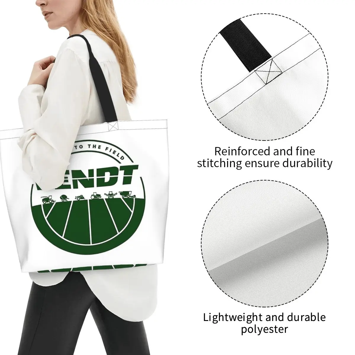 Future To Field Fendt Shopping Tote Bag Canvas Large Capacity Shoulder Bags Shopper Grocery Handbag for Women