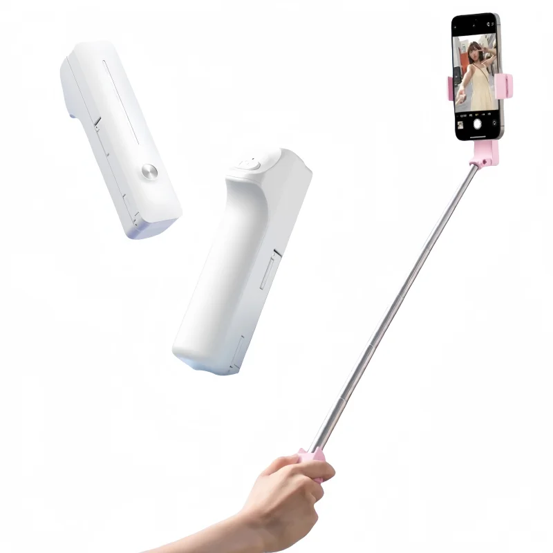 Mini Bluetooth Selfie Stick, 360° Rotating Foldable Phone Stand for Live Streaming & Phone Photography (Universal Compatibility)
