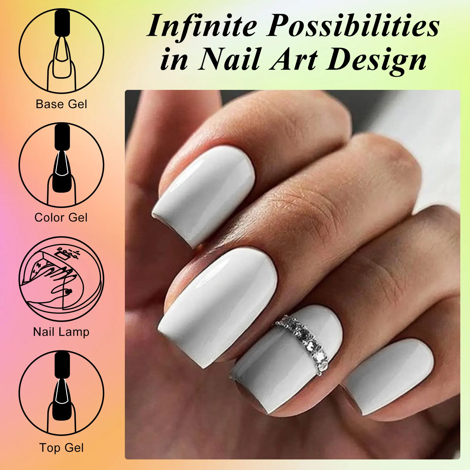 Mtssii 7ml Gel Nail Polish 72 Colors Nail Gel Polish For All Season Colorful Gel Soak Off UV LED Gel Nail Art DIY Design Varnish