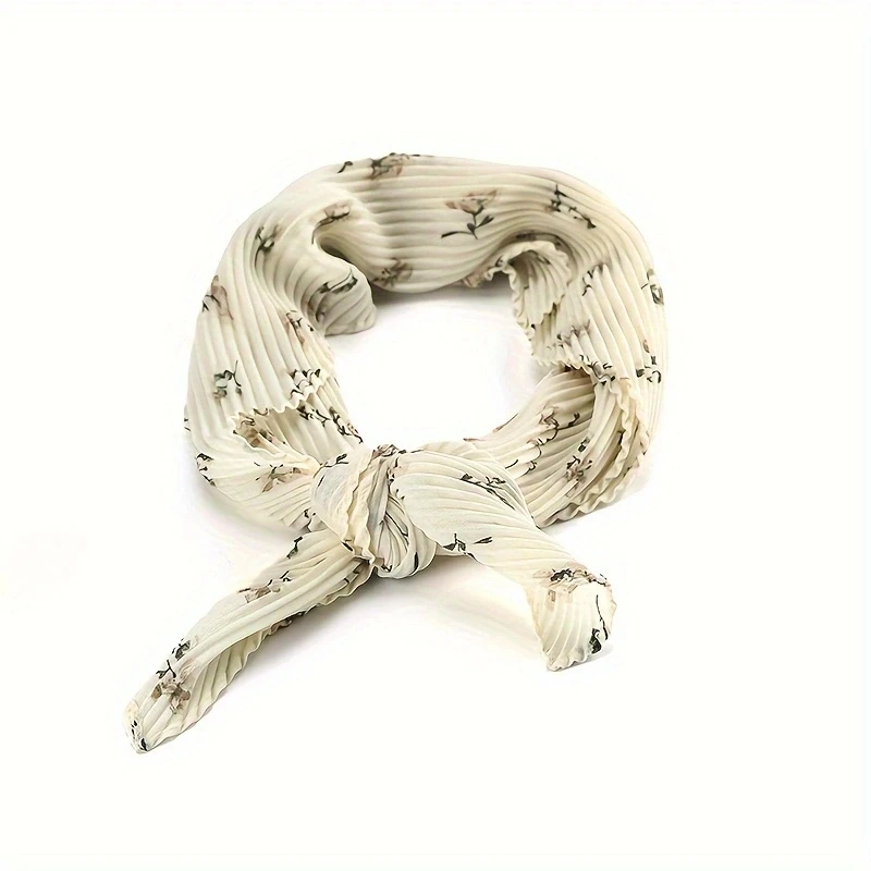 Fashionable Embossed Chiffon Printed Small Square Scarf