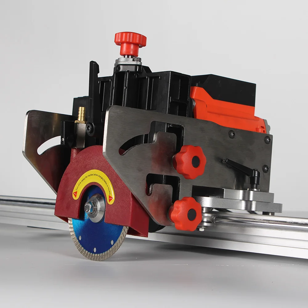 Raizi 45 Degree Marble Miter Cutting Saw Cutter Chamfer Machine With Rail Guide For Large Format Porcelain Ceramic Tile Granit