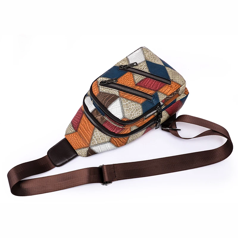 Fashion Casual Women's Waist Packs Chest Bag High Quality Soft PU Leather Women Crossbody Shoulder Bag Stylish Pattern Women Bag