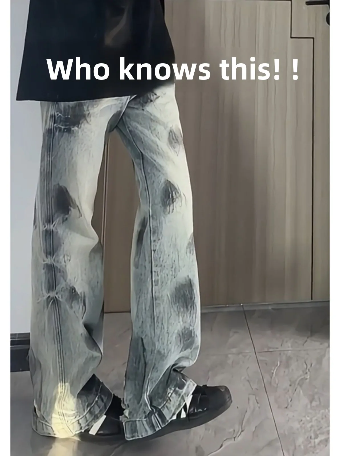 

American Vibe Blue Loose Straight Leg Jeans Men's Hiphop High Street Trousers Trendy Casual Loose Fit Classic Blue Jeans