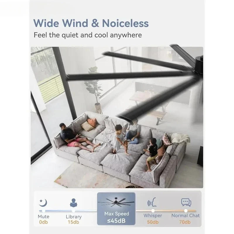 Large Ceiling Fans Ceiling Fans Home or Commercial Ceiling Fans for Porches/garages/shops Ceiling Fan with Light Ceiling Fan