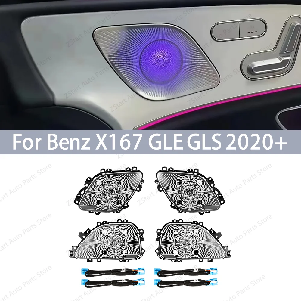 

Door Audio Speaker Cover Ambient Light for Mercedes Benz GLE GLS AMG W167 Car 64 Colors LED Horn Door Horn Loudspeak Car LED