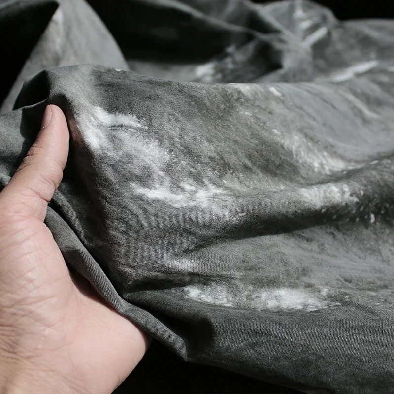 رش الحبر تقديم الرجعية الإبداعية النسيج زهرة رمادية ل معطف السراويل مصمم الأزياء القماش لكل متر Diy بها بنفسك مواد الخياطة #3