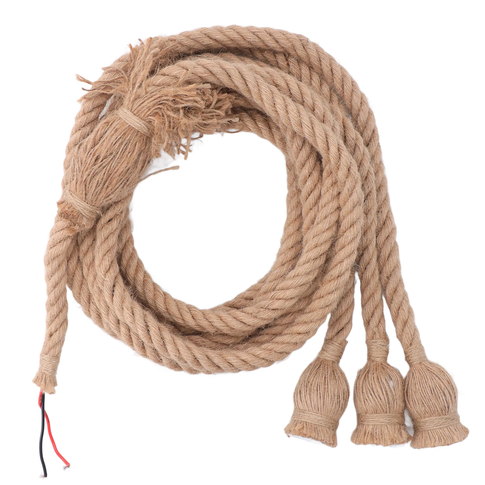 ZK40 Kolye Işık Vintage Kenevir Halat 3 Kafa 6.6ft Kablo E26 E27 Soket Çiftlik Evi Bar için Asılı Aydınlatma Armatürü 100‐240V