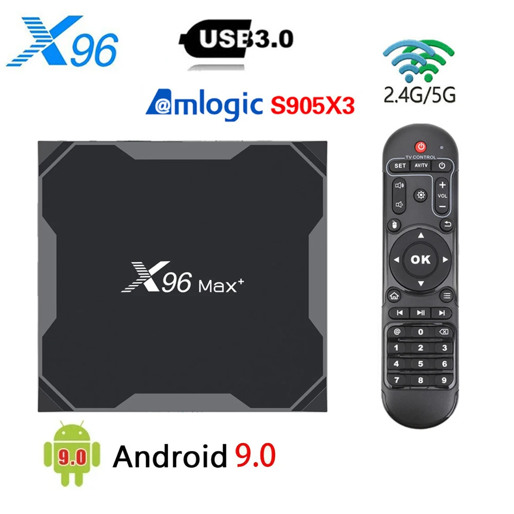 X96 Max Plus Smart TV Box Android 9 4G 32G 64G Amlogic S905X3 Quad Core 2.4G/5G Wifi 4K TVBOX X96Max Reproductor Multimedia Set Top Box