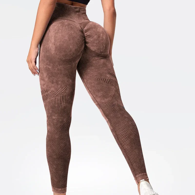 Leggings sem costura para mulheres, leggings de cintura alta, push up, sexy, magro, sem costura