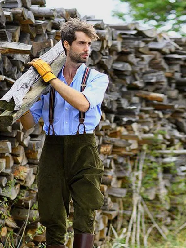 

Color Corduroy Men's And Women's Loose Leggings Nine Point Pants Workwear Trousers Spring Autumn Seasonal Casual Wear