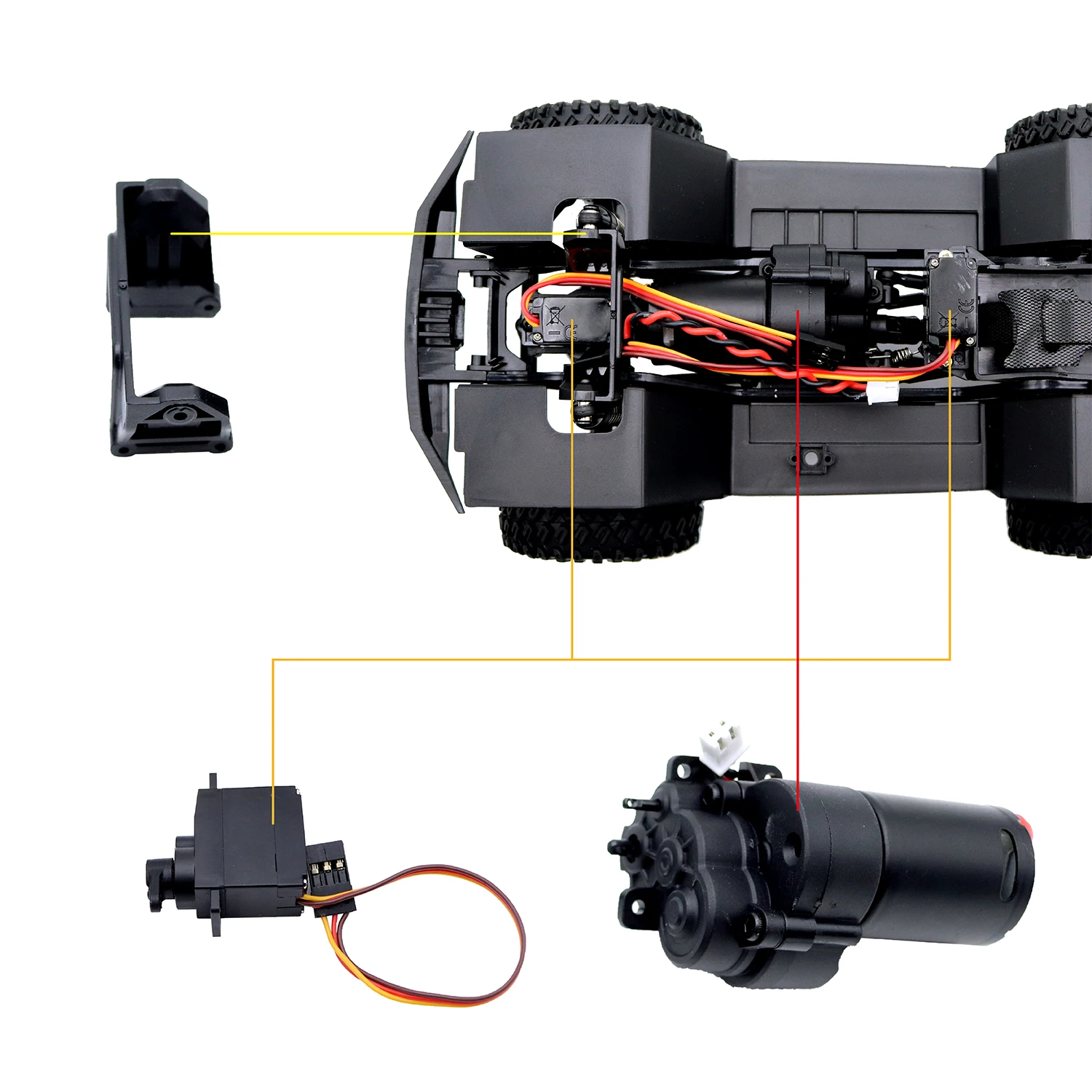 155mm 6.10in Wheelbase Assembled Frame Chassis With 2-Speed Gearbox For Rc Crawler TRX4M Bronco Defender JJRC C8809 c8801 Part