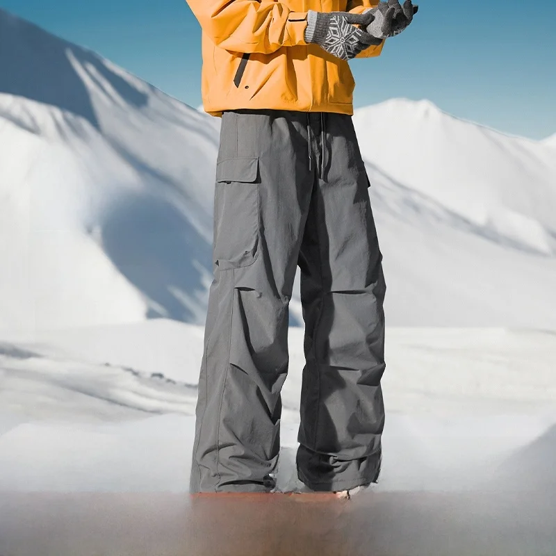 

Winter down Jaet Men's Women's Outdoor Waterproof Cold Resistant 90 Du down Filling Long Pants Straight Leg Workwear