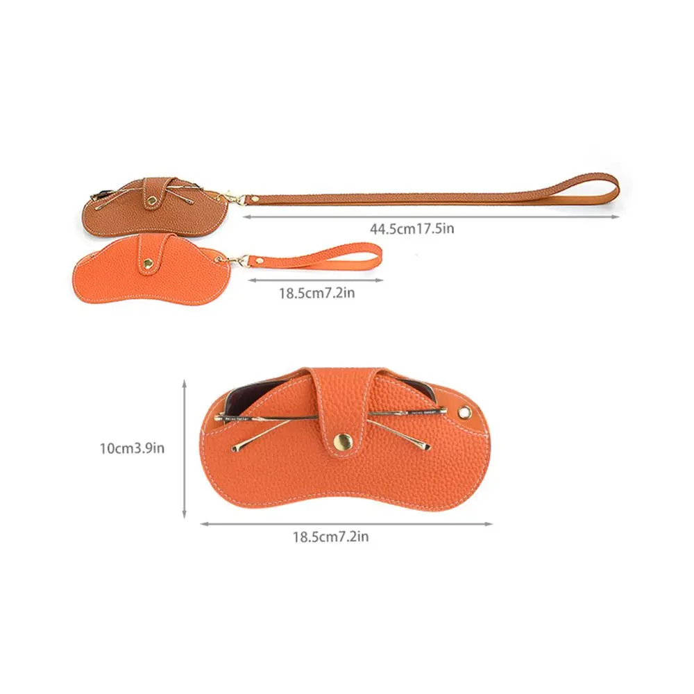 ذكر معلق الرقبة المعصم مع مشبك غطاء نظارات نظارات الحقيبة بو الجلود نظارات حالة النظارات الشمسية الحقيبة نظارات حامي
