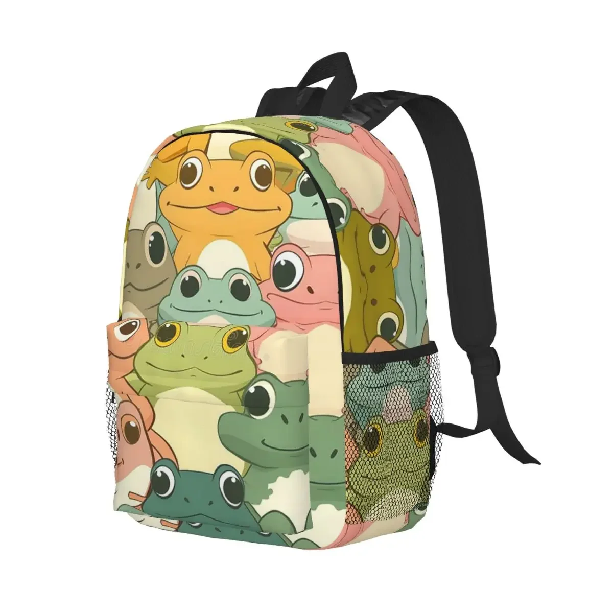 

Frog Kids Cute Backpack Student Boys Girls BookBag Kids School Bag Laptop Shoulder Bags for Men Women