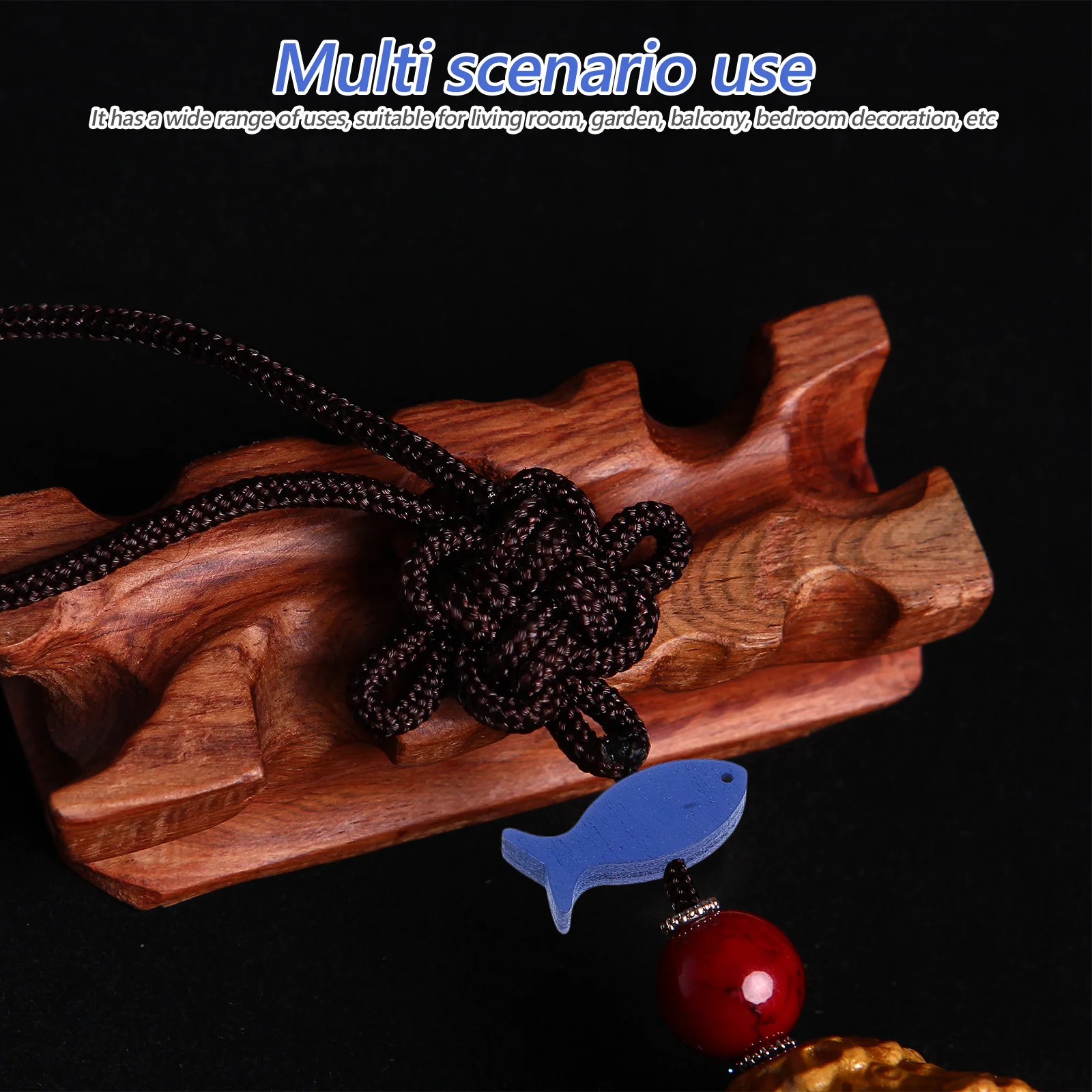 

100pcs Wooden Fish Ornaments, Wood Bead Decor, Natural Craft For Home Garden Balcony Bedroom, Beach Theme Bathroom Decor, Wooden