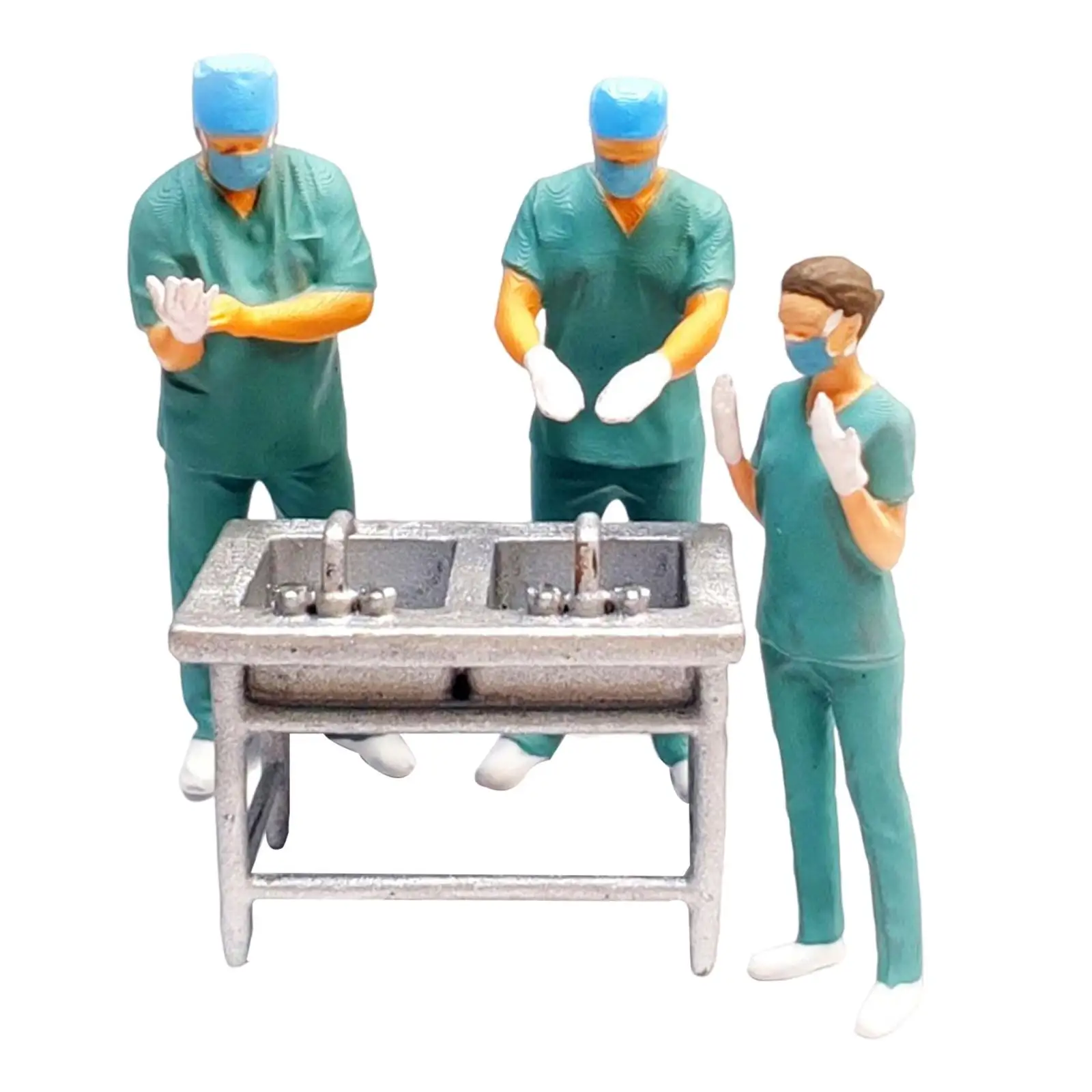 

Realistic Doctor Miniatures 1/87 Resin Desk Decoration DIY Micro Landscapes