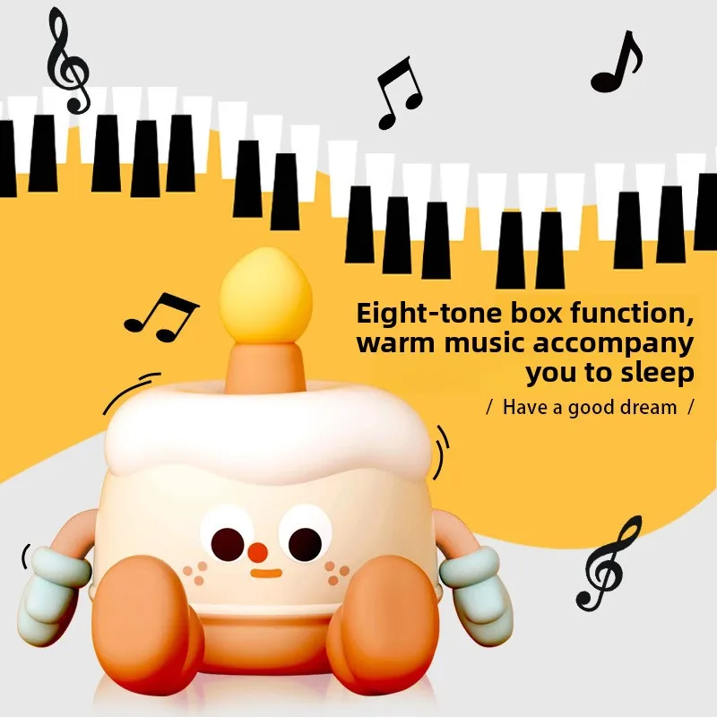 Creative Birthday Cake Small Night Light Bedroom Bedside Companion Sleep Light Decorative Atmosphere Light Room Decor