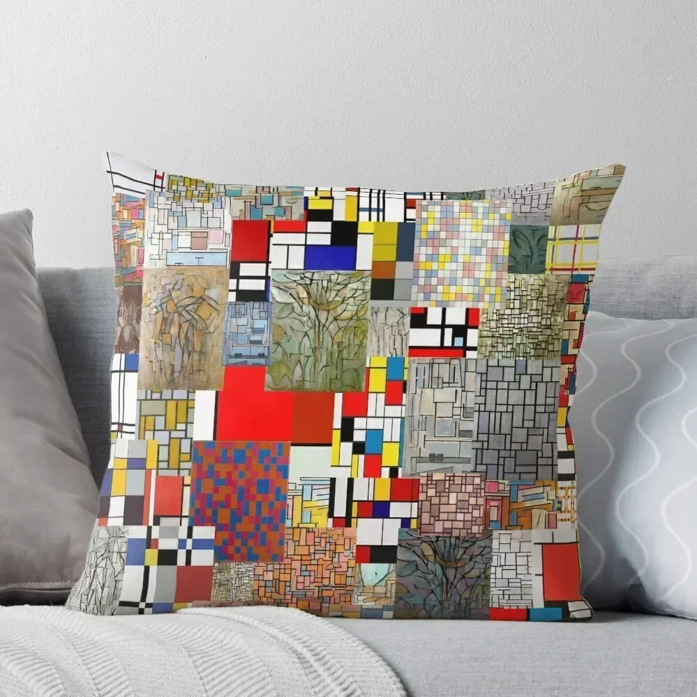 

Piet Mondrian Throw Pillow Pillow Cases Decorative Sofa Cushion pillow