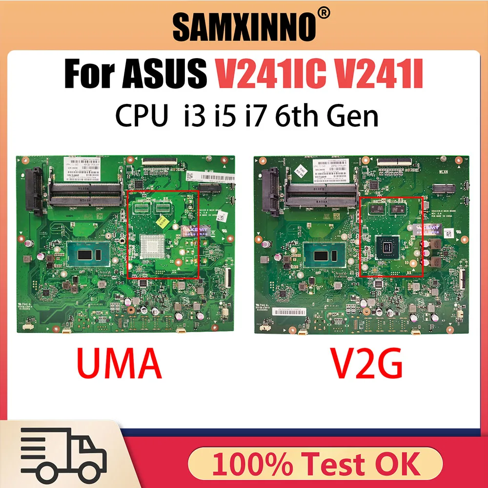 

V241IC Laptop Motherboard For Asus V241I V241IC Main board of All-in-one Machine With 4405U 4415U I3 I5 I7 CPU 930MX Tested OK