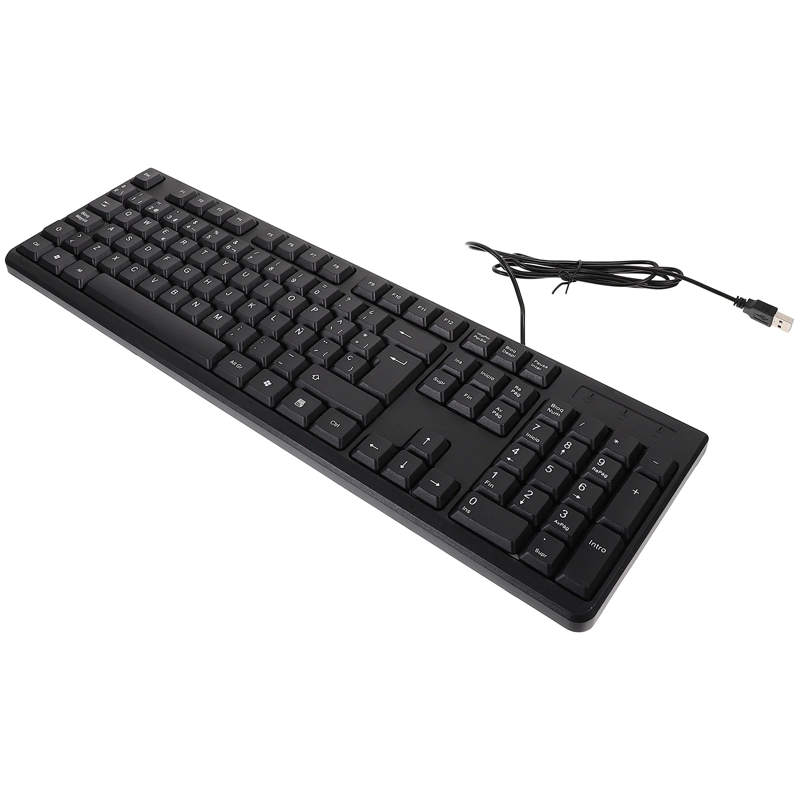 

Wired USB Keyboard for Work Gaming Laptop Computer Office Compact Full Size Number Pad ABS Stable Typing Home Use