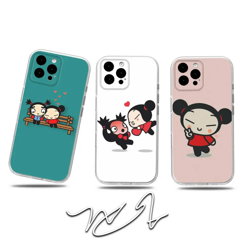 

Pucca-A Cartoon G-Garu-U Phone Case For iPhone 17,16,15,14,13,12,11 Pro,Max,Plus,X,XS,XR,SE4,E Mini Transparent Soft Cover
