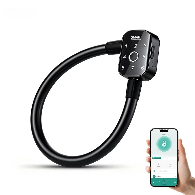 Anti-theft Graffiti Smart Fingerprint  Lock, Suitable for Electric Bicycles, Electric Scooters, and Motorcycles