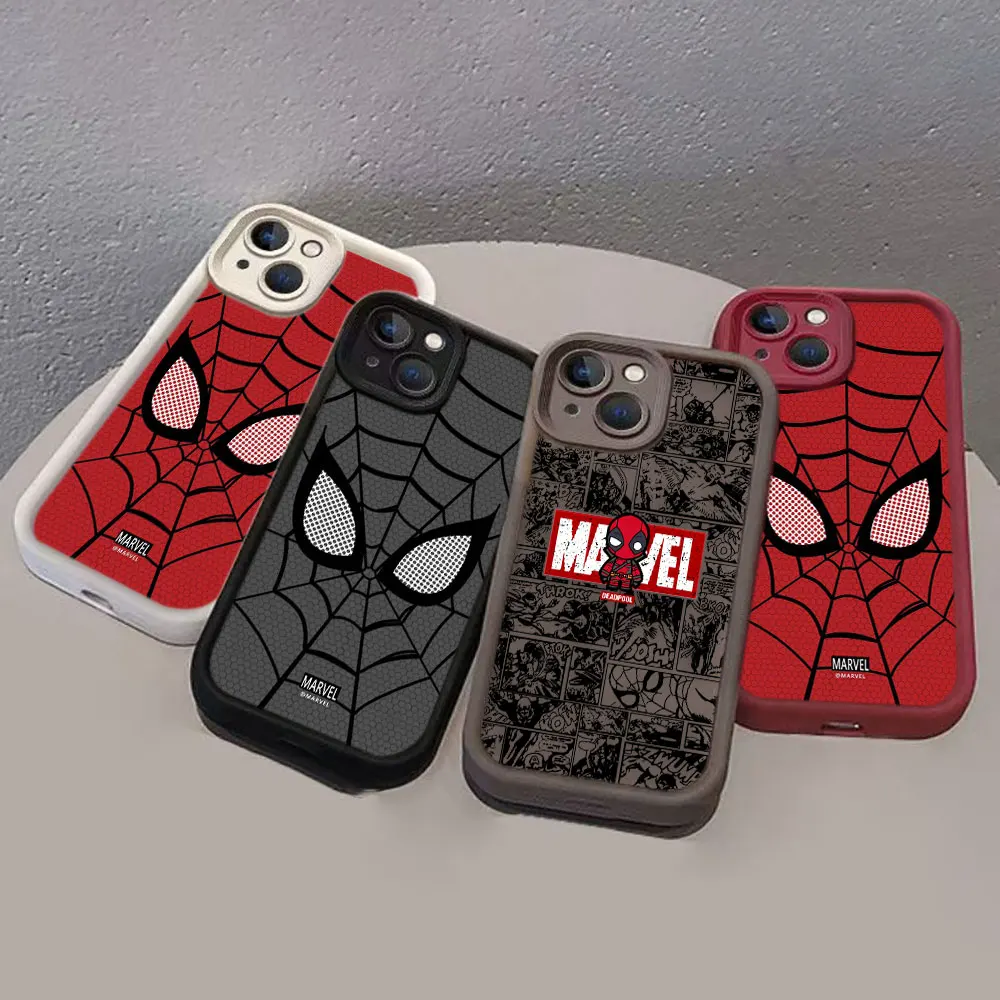 Marvel Spider-Man Deadpool Phone Case For Xiaomi 11 14 14T POCO F3 F4 F5 X3 X4 GT X5 M6 Redmi 10 10C 12 12C 13 13C 14C Case Capa