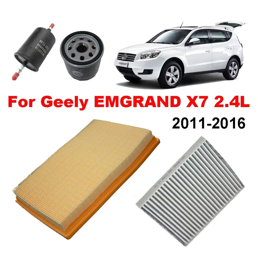 

4pcs Filter Set For 2011-2016 GEELY GX7 4G24 EMGRAND X7 2.4L Engine AC Cabin Air Fuel Oil Filter Kit Accessories