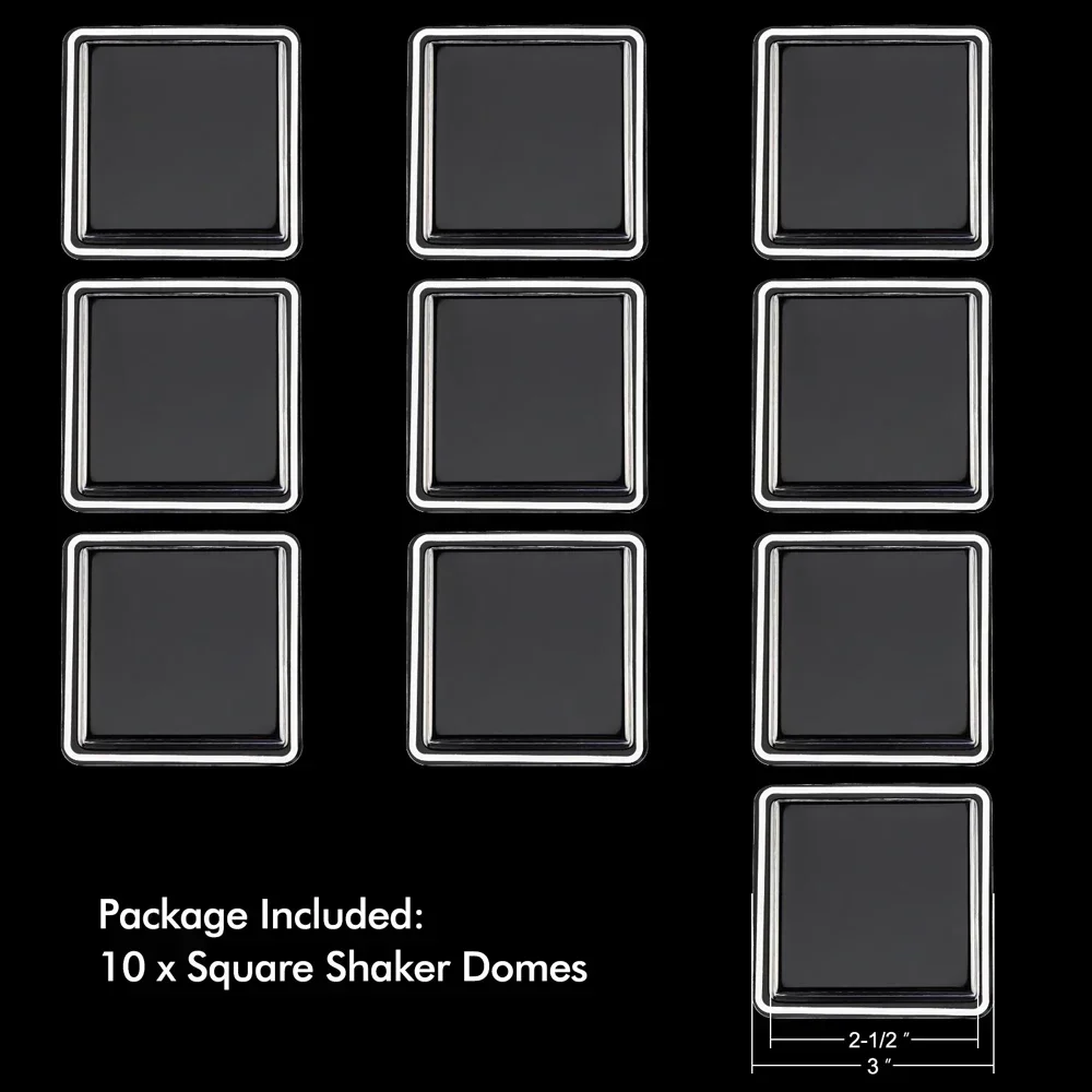 10 stks/set Harten Vierkante Ovale Kerst 3D Dimensionale Shaker Koepels Plastic Clear Puffy Shaker Covers Metaal Snijden DIY Shaker