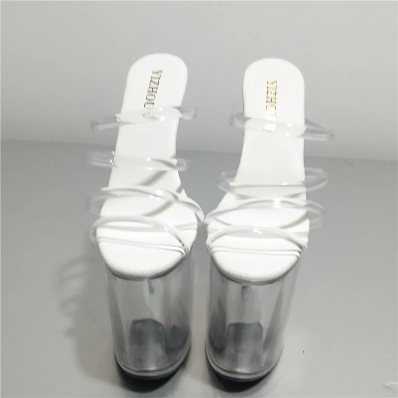 Sommer 8 Zoll transparente Schuhe mit hohen Absätzen, sexy 20 cm Absätzen, Modell Bankett Club mit High Stage Dance Schuhe