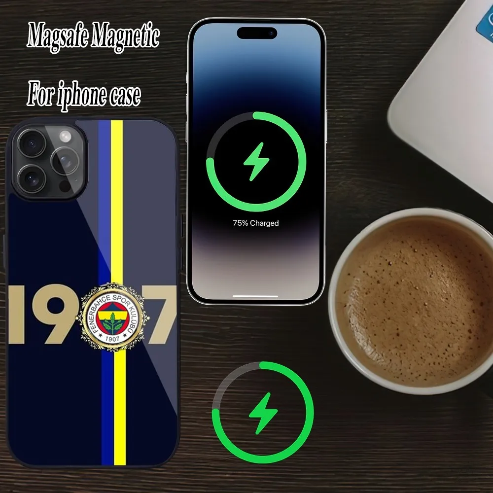 T-Turkey F-Fenerbahce F-Football Phone Case For iPhone Magesafe Magnetic 15 Pro 11 Mini 12 13 14 Max Plus Shell