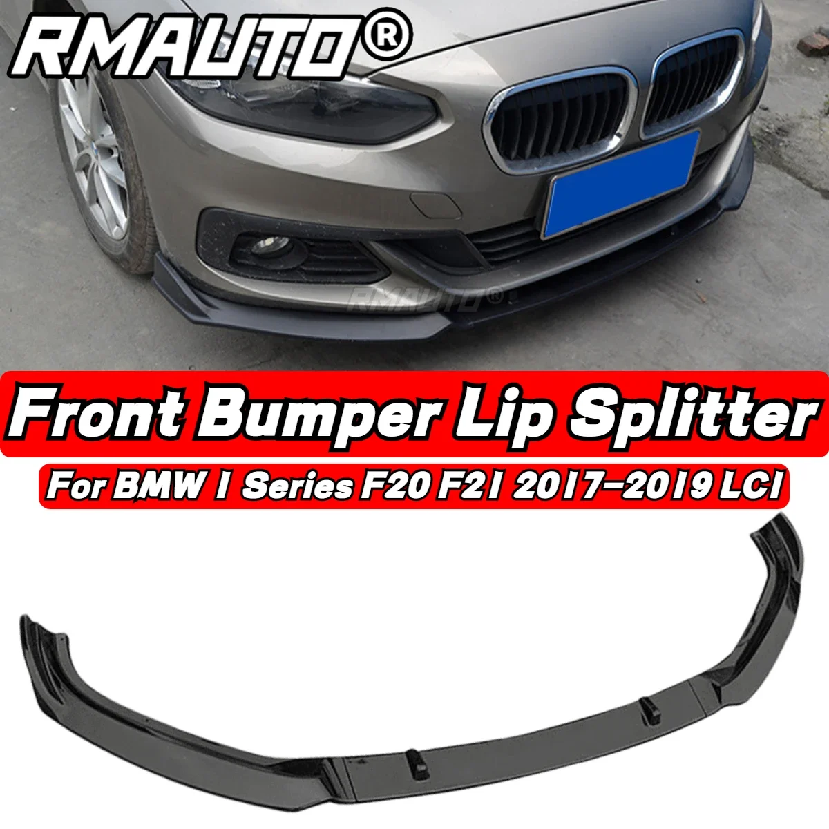 For BMW 1 Series F20 F21 2011-2019 3Pcs Car Front Bumper Lip Splitter Spoiler Diffuser Bumper Guard Body Kit Car Accessories