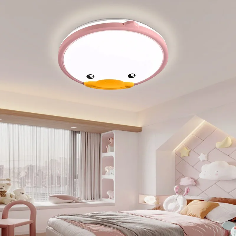 Imagem -02 - Luz de Teto do Pato Bonito Nórdico Lâmpada de Proteção Ocular do Quarto das Crianças Quarto de Meninas e Meninos 2024