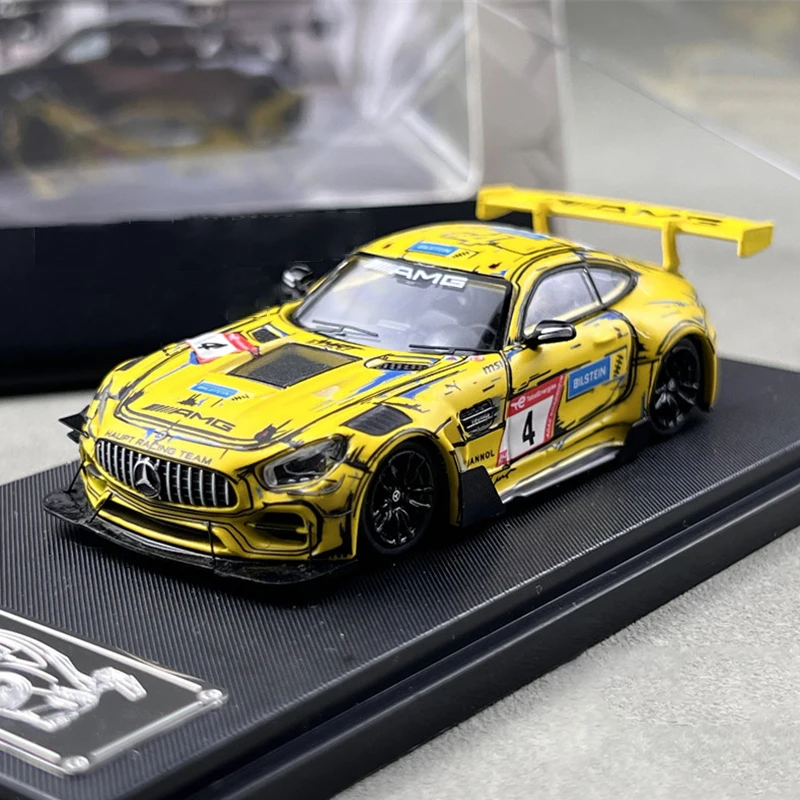 

Машинка RM 1/64 Mercedes-Benz GTS DTM, литая под давлением, коллекционная модель, миниатюрная масштабная модель автомобиля для детей