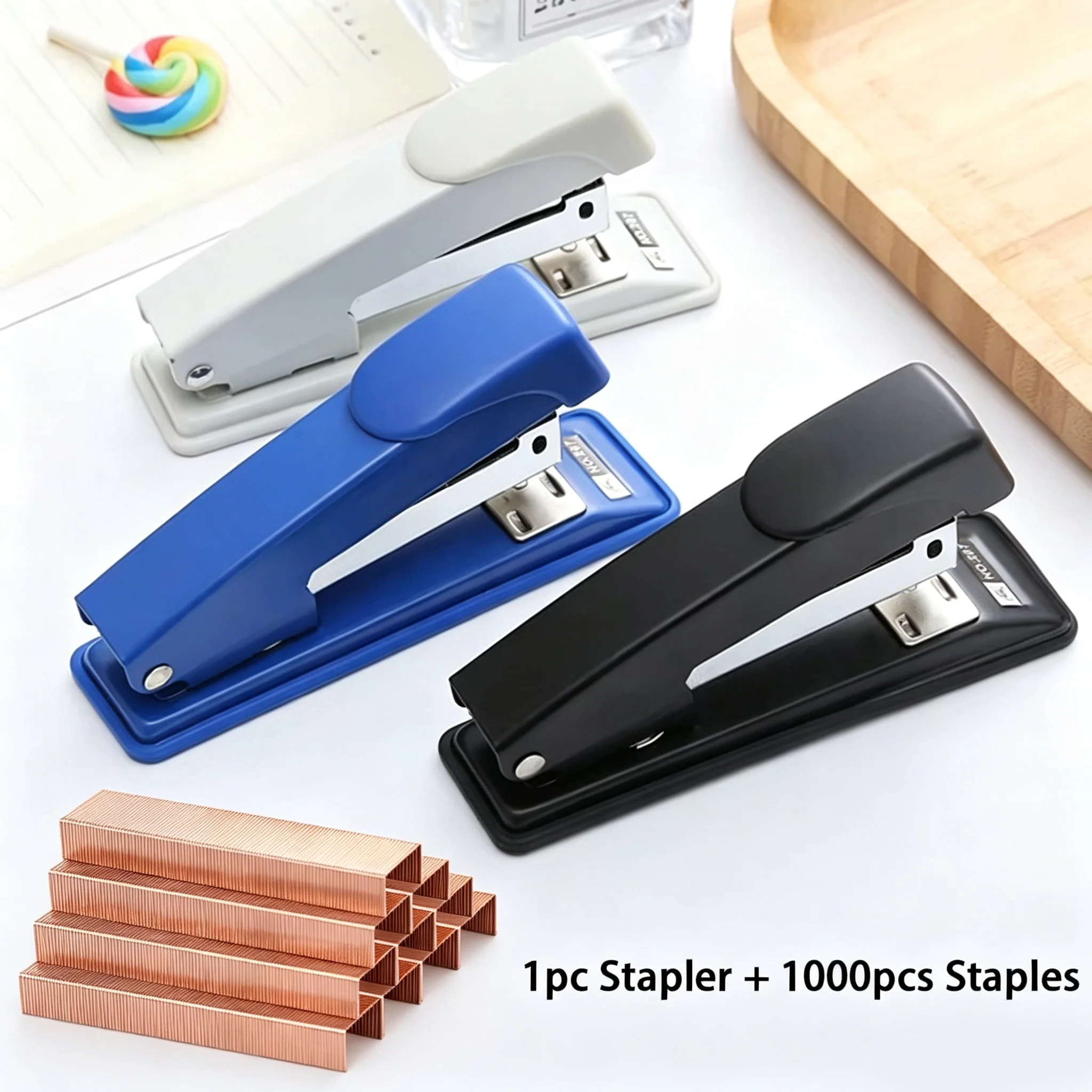 Durable Stapler With 1000 Nails Capable Of Binding 20~25 Sheets Of Paper Professional Office And Study Stationery Supplies