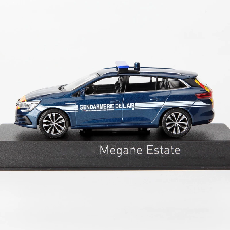 NOREV 1:43 Scale Diecast Alloy MEGANE SPORT TOURER 2022 Toys POLICE Cars Model Blue Classics Adult Souvenir Gifts Static Display