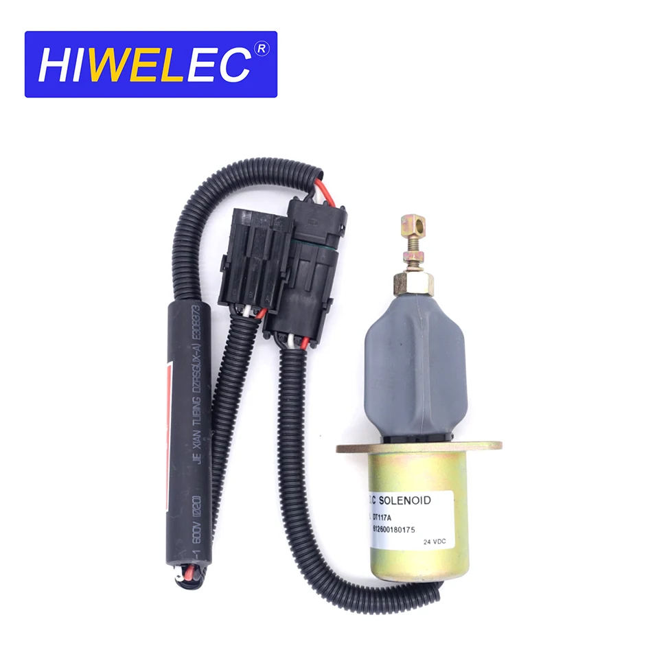 24V Fuel Solenoid DT117A 612600180175 Diesel Generator Fuel Shut Off Solenoid for Weichai Excavator Engine