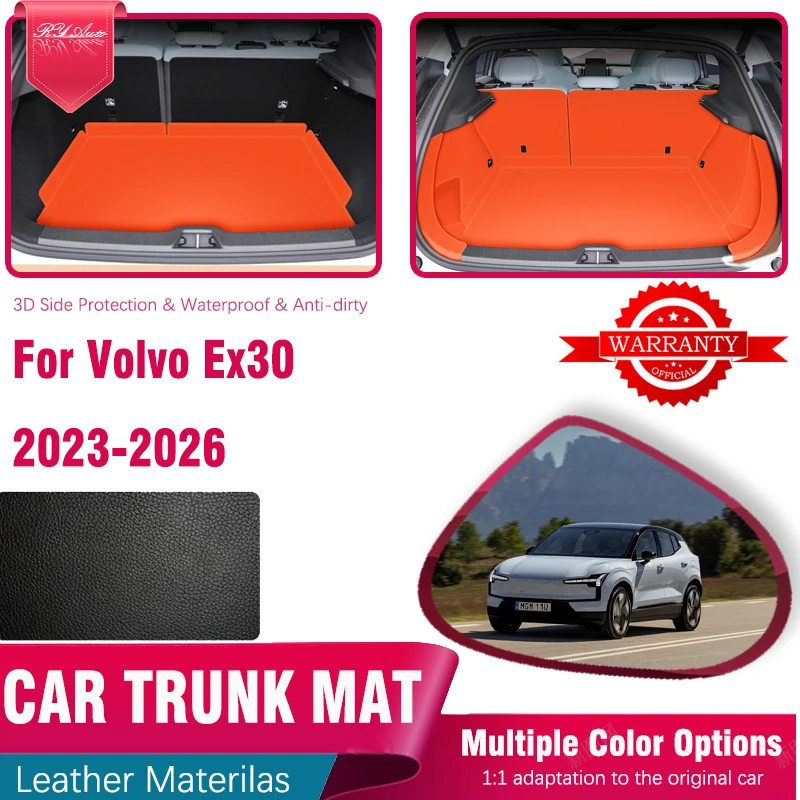 

Car Rear Trunk Mats For Volvo EX30 2023 2024 2025 2026 5seat Leather Storage Pads Cargo Covers Inner Liner Rugs Auto Accessories