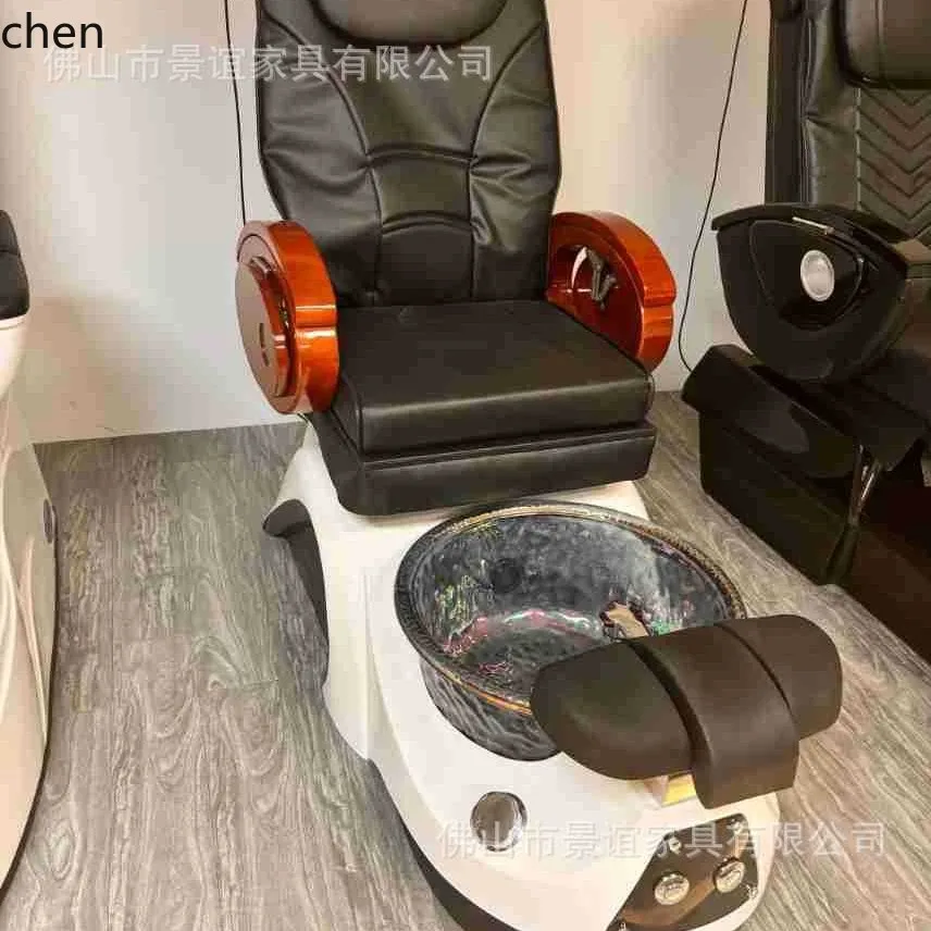 HXL Sofa Embroidery Electric Foot Bath Recliner Foot Spa Chair