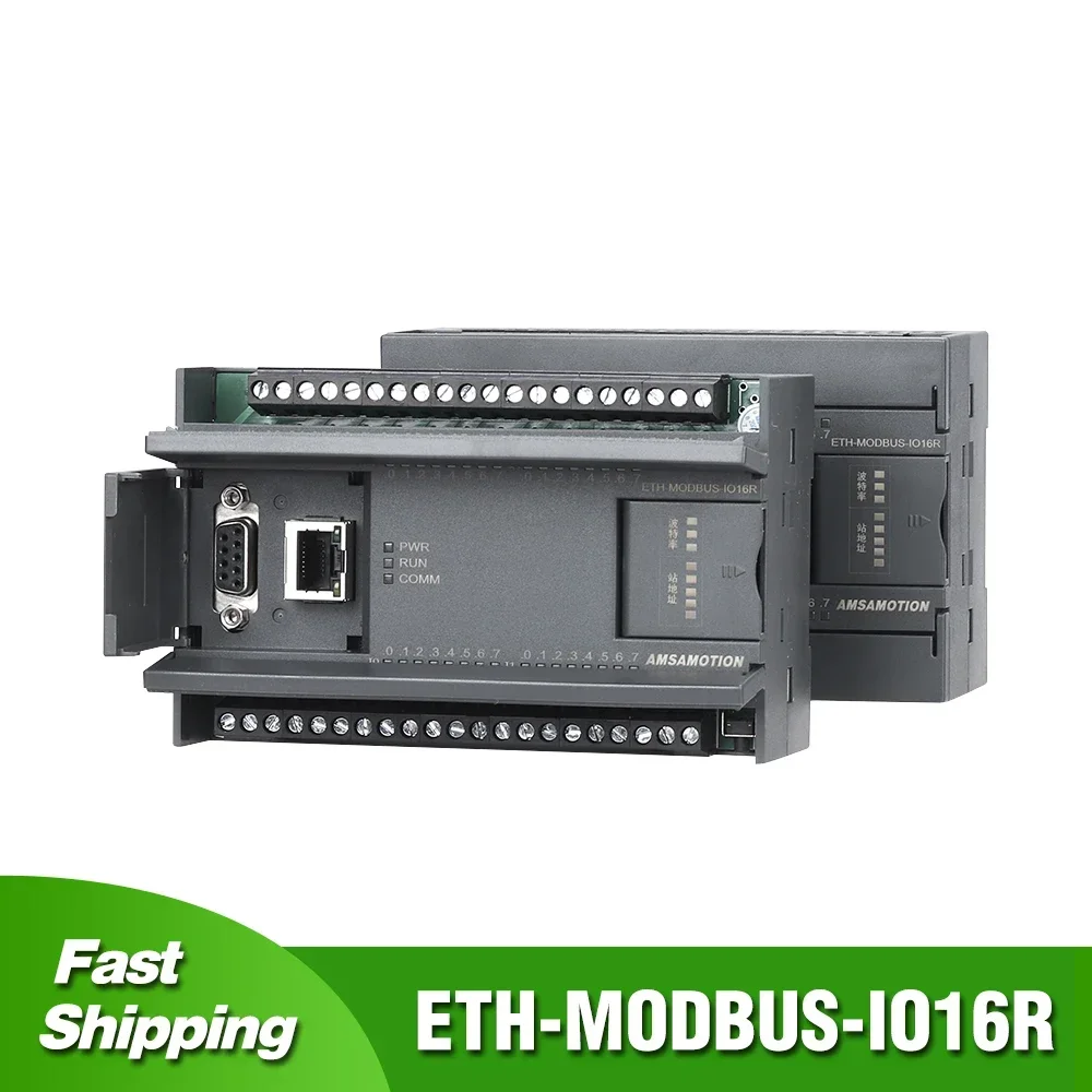 ETH-MODBUS-IO16T ETH-MODBUS-IO16R RTU Protocol RS485 PLC Extensible Module 16 Input Output Transistor Digital Analog 2AI-1AO