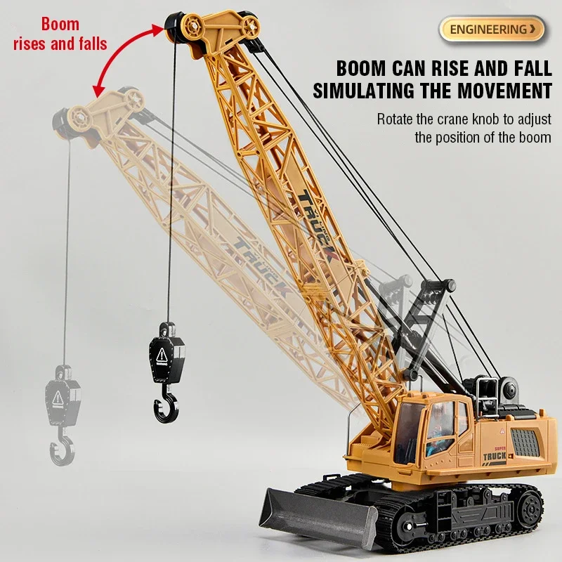 Large RC Crane 15CH Alloy Remote Control Crane Truck Spray Children's Toy Simulate Engineering Car Hook Vehicle Model Xmas Gifts